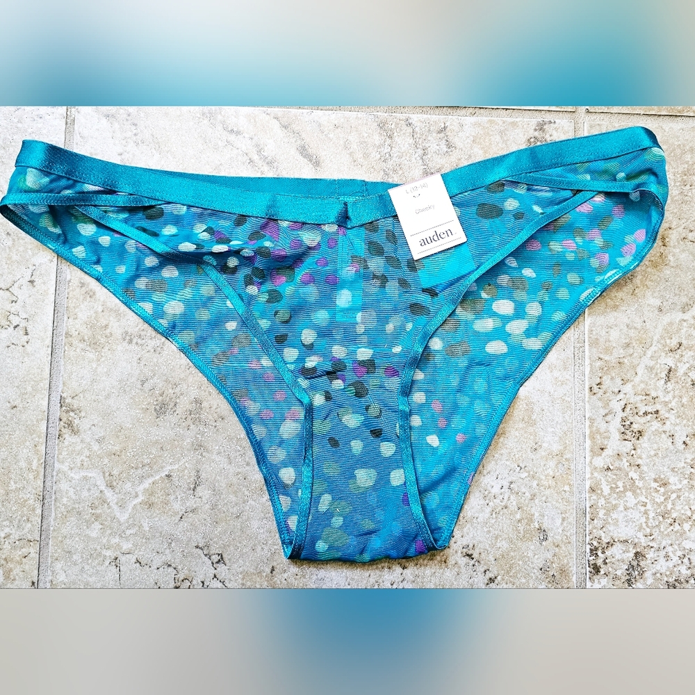 Auden Teal and Multicolor Bikini Bottom